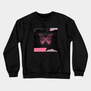 Pink Butterfly Crewneck Sweatshirt